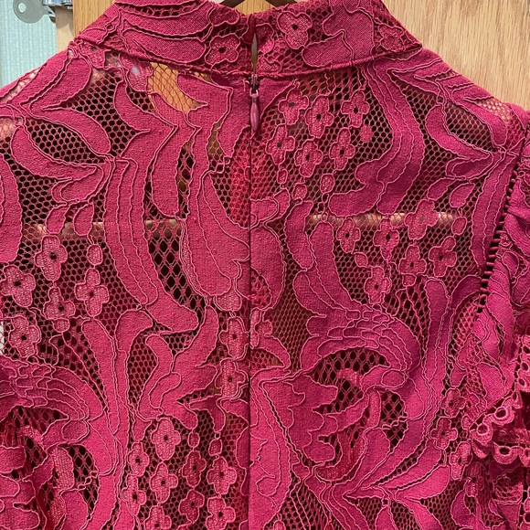 Lace Cocktail Dress by Adelyn’s Rae: Dark Raspberry - Picture 7 of 11